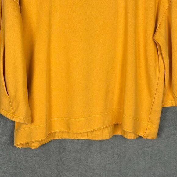 Anthropologie Top Womens Extra Large Gold Sweatshirt Comfort Stretch Boho - Picture 3 of 13